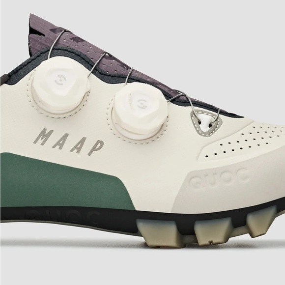 Women's Athletic Shoes - Cream and Purple - Picture 2 of 6